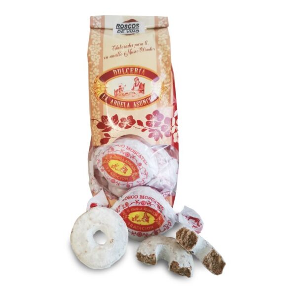 Roscos moscatel y almendra. Bolsa 500 gr.