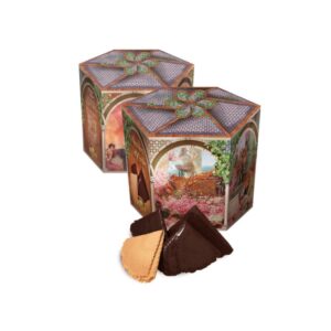 ABANICOS ARTESANOS AL CACAO ESTUCHE HEXAGONAL 500g