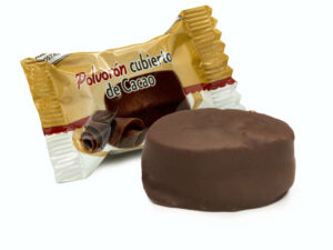 Polvorón cubierto de Cacao