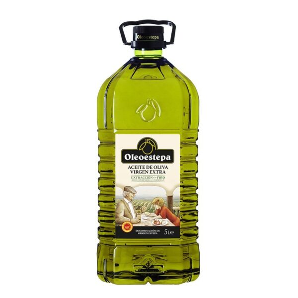 Botella plástico aceite de oliva virgen extra 5 litros marca estepa