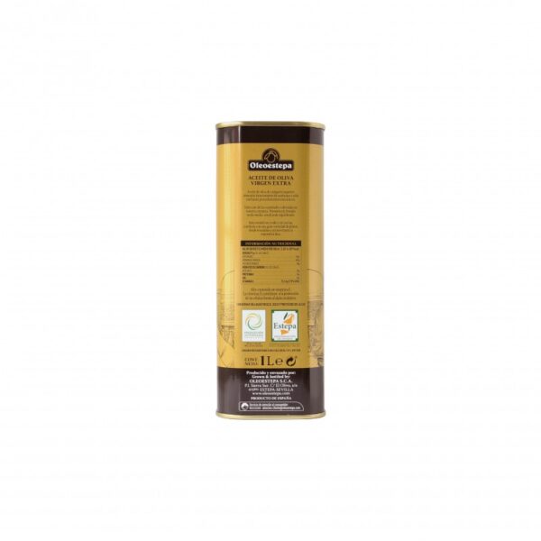 lata 1 litro aceite de oliva virgen extra oleoestepa seleccion marca estepa vista trasera