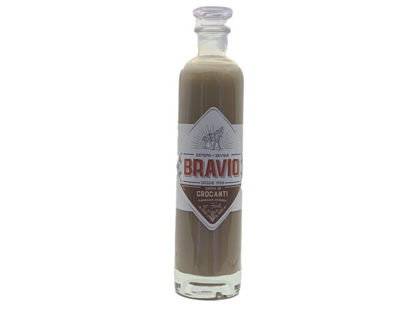 Botella 70 cl de crema sabor crocanti anis bravio marca estepa