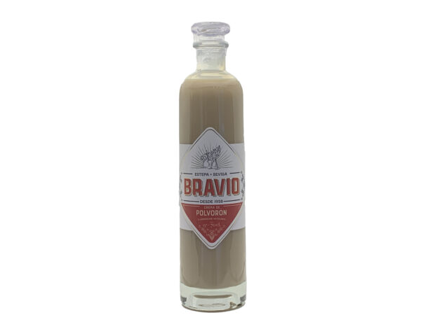Botella 70 cl de crema sabor polvoron anis bravio marca estepa